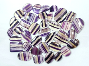 Belle Fluorite Naturelle Sculpté Cabochon Pierres Précieuses En Vrac Guérison Quartz Dos Plat Fluorite Cabs Pour DIY ART Artisanat Bijoux - Product Image 5