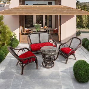 Lurdos ensemble de salon rotin moderne élégant confortable ensemble de table basse meubles durables fabriqués à la main pour la maison Villa - Product Image 2