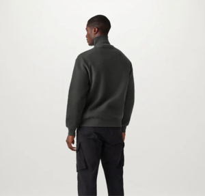 Nouveaux sweats à capuche pour hommes, épais, surdimensionnés, à fermeture éclair quart de tour, avec logo personnalisé, appliqué et brodé, style vintage décontracté, pour l'hiver - Product Image 4