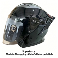 Casques de moto unisexes de luxe ABS, casque demi-face à dégagement rapide, durable, pour les trajets quotidiens en ville, qualité professionnelle, tous usages