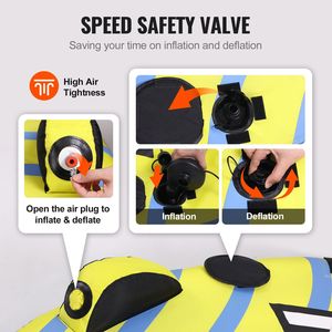 Tubo Gonfiabile Trainabile per 1-3 Persone, Capacità 510 Libbre, con Pinne Paraurti per Sport Acquatici e Nautica - Product Image 4