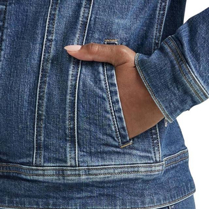 Chaqueta Vaquera para Mujer de Primera Calidad, Corte Ajustado, Diseño Corto, Manga Larga, Estilo Casual para Exteriores - Product Image 3