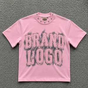 Camiseta Premium de Algodón Grueso de Corte Regular para Hombre, Impresión Personalizada DTF/DTG, Secado Rápido, Transpirable, Estilo Urbano Vintage - Product Image 1