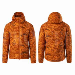 Men's Apparel Safety Waterproof Windproof Camouflage Hooded Jacket Lightweight Outdoor Workwear Jacket with Full <b>Zip</b> Design - Product Image 5