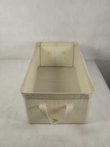 Grand panier de rangement en tissu avec poignées – Bac de rangement pliable pour la maison, la chambre, la garde-robe, le bureau, les étagères et le rangement quotidien - Product Image 3