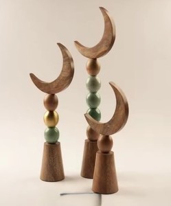 Decoración Islámica de Lujo para el Hogar, Decoración de Luna Creciente de Madera, Decoración de Luna y Estrella de Madera, Letrero de Madera Eid Mubarak, Letrero de Madera Premium para Eid - Product Image 3