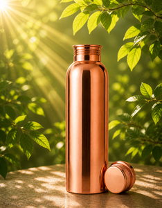 Botella de Agua de Cobre Genuino sin Juntas, Capacidad de 1 Litro - Product Image 1
