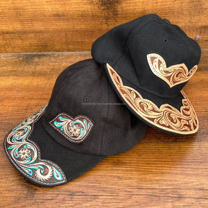 Gorras de camionero de cuero labrado a mano personalizadas a la moda al por mayor, gorras de camionero de cuero genuino de alta calidad personalizadas para hombres y mujeres - Product Image 5