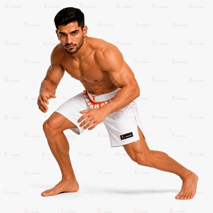 Shorts d'entraînement MMA Performance 180g Polyester Spandex Extensible dans les quatre sens Séchage rapide Respirant Léger Vêtements de combat Grappling OEM - Product Image 3