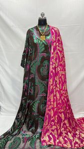 Vestido Faransawi Dirac Gogra Garbasar de Lujo, Ecológico, con Brocado Zari, Estampado Floral, Ropa Tradicional para Ocasiones Especiales, para Adultos - Product Image 5