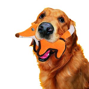 Foxy Tail Quilted Plush Dog Toy Squeak Chew Tug Toy for Pets - Product Image 3