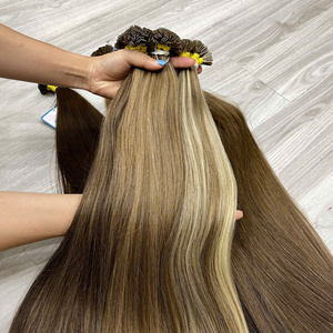 Cabello Natural Liso con Punta Plana, Teñido Vietnamita, Doble Trama, Color de Moda, Brillante, Superventas - Product Image 1