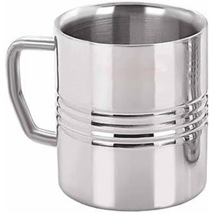 Premium Double Wall Coffee <b>Cup</b> With Handle Stainless Steel Mug For <b>Tea</b> And Food-Grade Metal Drinking <b>Cup</b> Decoration - Product Image 1