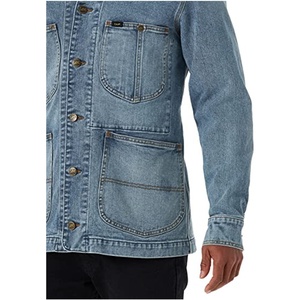 <b>Men's</b> Vintage Washed Ripped Denim <b>Jacket</b> Casual Slim <b>Long</b> Sleeve Biker Denim <b>Jacket</b> - Product Image 3
