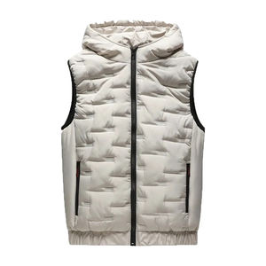 Chaleco acolchado de invierno para hombre, con capucha, impermeable, transpirable, estilo hip hop, con logo personalizado, precio al por mayor - Product Image 6