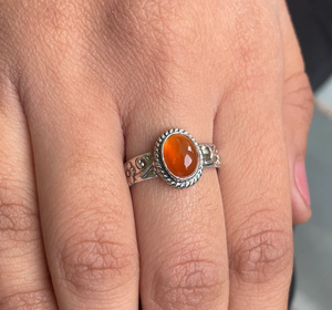 Carnelian Gemstone <b>Ring</b> 925 <b>Silver</b> Handmade <b>Statement</b> handmade <b>Ring</b> for Women Birthday Anniversary Gift <b>Ring</b> For Her - Product Image 3