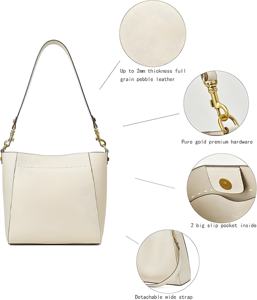 Bolsos Tote Tipo Cubo para Mujer, Diseño en Cuero, Bolso de Mano y Bandolera con Correa Ancha Desmontable, Bolso Casual de Moda para Damas 2026 - Product Image 3