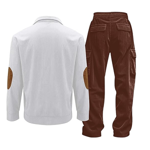 Ensemble de survêtement tendance personnalisé de haute qualité avec logo, pantalon de jogging en coton pour homme et sweat à capuche zippé - Product Image 2