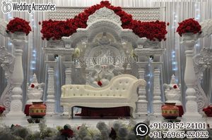 Escenario Temático de Bollywood para Bodas Indias, Magnífico Escenario para Recepción de Bodas Indias, Decoración Elegante para Bodas Maharani en EE. UU. - Product Image 6