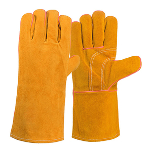 Guantes de Soldadura Resistentes al Calor y al Fuego, de Cuero Vacuno de Primera Calidad, con Dedos Completos, Personalizados para Hombres y Mujeres, Guantes de Seguridad Laboral - Product Image 1