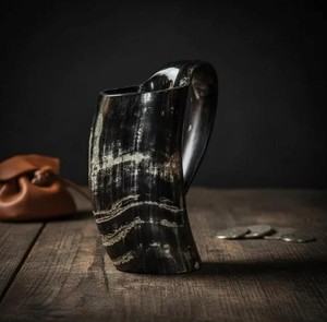 Tasse en corne de buffle de haute qualité, faite à la main, unique, rustique, traditionnelle, objet de collection pour la maison - Product Image 3