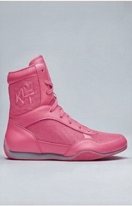 KLTW INT'L KL-BS-001 Chaussures de lutte montantes roses, tige en PU, doublure en mesh, semelle extérieure en caoutchouc, unisexe, pour entraînement de combat et salle de sport - Product Image 4
