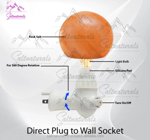 Lampe de sel en cristal de l'Himalaya du fabricant pakistanais en forme de boule Veilleuse Style Feng Shui Energies Rajeunissant Artisanat Naturel - Product Image 5