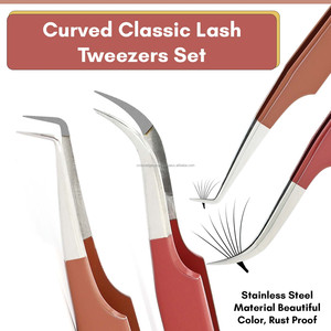 Eyelash Tweezers Fiber Tip Lash Extension Tweezers Stainless Steel 45° Straight Volume Lash Tool - Product Image 6