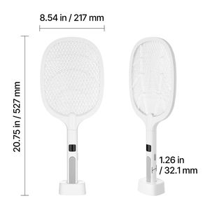 Racchetta Elettrica Anti-Mosche con Rete a 3 Strati, Doppia Modalità, Batteria da 1500mAh, Display Digitale - Product Image 1