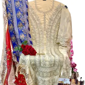 인기있는 구식 파키스탄 스타일 인도 이슬람 Shalwar 정장 dupatta 여성