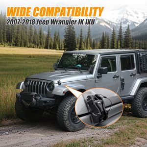 Cierres de Seguridad Ajustables de Aluminio para Capó de la Serie Genesis de OMU, Compatibles con Jeep Wrangler JK/JKU 2007-2017 - Product Image 4