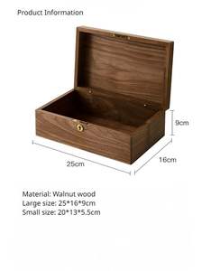 Caja de Almacenamiento de Joyas de Madera Cuadrada Clásica de Lujo Ecológica de Alta Calidad Hecha a Mano en India con Interior de Terciopelo Natural Pulido - Product Image 5