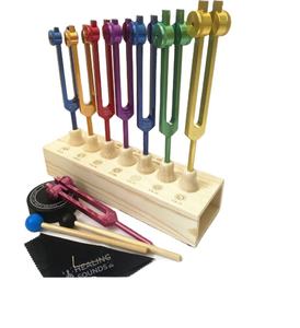 Juego de 8 Diapasones de Sanación de Chakras de Alta Calidad en Oferta con Soporte y Activador - Product Image 1