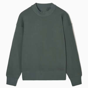 Sudadera de forro polar con cuello alto beige y ribetes cosidos a medida para hombre, precio mayorista OEM, precio económico. - Product Image 6