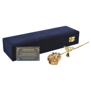 Rosa de Color Oro Rosa Natural con Recubrimiento Electrolítico, Viene con Cajas de Embalaje de Lujo, Decoración con Flores Reales, Ideal para Regalo de Boda - Product Image 1