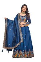 Lehenga Choli indien traditionnel de créateur, entièrement cousu, dernière collection, pour mariages et fêtes, en organza d'hiver, coupe ajustée, broderie riche