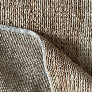 Natural Jute Soumak Area Rug Solid Plain Woven Handmade Carpet Rustic Farmhouse Boho Living Room Bedroom Entryway Floor Decor - Product Image 1