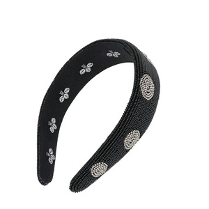Diadema Boho con Cuentas Bordadas, Elegante para Uso Diario, Regalo, Diadema Floral con Cuentas, Hecha a Mano, Estilo de Diseñador - Product Image 4
