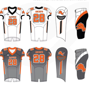 Uniformes de Fútbol Americano Personalizados al por Mayor, Camisetas, Ropa de Equipo, Uniformes 7V7, Sublimación, Serigrafía con Logotipo - Product Image 2