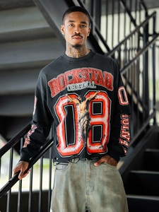 T-shirt imprimé DTF, vêtements de rue, tissu épais 300 GSM, pour la mode hivernale, t-shirts pour hommes - Product Image 3