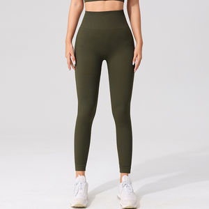Pantalones Largos Deportivos de Cintura Alta para Mujer, Pantalones de Yoga sin Costuras para Gimnasio, Venta al Por Mayor - Product Image 3