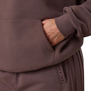 Sudadera con Capucha Oversize Marrón para Mujer, de Forro Polar, Manga Larga, Estilo Casual Urbano, Corte Holgado, para Uso Diario - Product Image 5