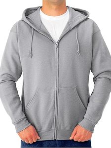 Sudaderas con capucha y cremallera de poliéster y algodón para hombre, cómodas y casuales - Product Image 3