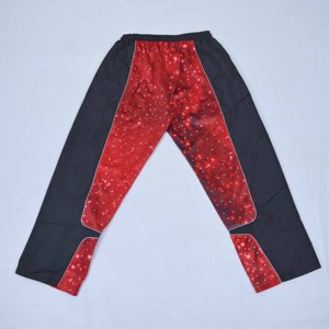 Red Dot Print Satin Harem <b>Pants</b> With Sequined Details Drawstring Waist Full Length Loose Fit Sporty Women <b>Summer</b> Wear with OEM - Product Image 2