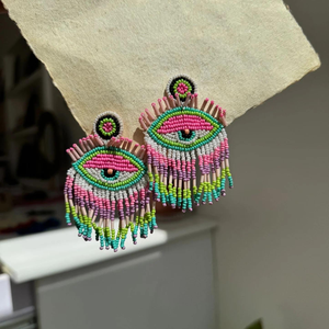 ต่างหูปักลูกปัดทันสมัยสำหรับผู้หญิง เหมาะสำหรับงานปาร์ตี้ งานเฉลิมฉลอง และเป็นของขวัญ มีให้เลือกแบบสั่งทำได้ - Product Image 3