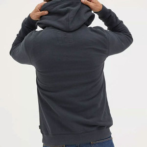 Regular Fit Casual Blank Fleece Pullover <b>Plain</b> <b>Hoodie</b> Solid Color Winter Knitted Fabric Breathable Quick Dry Men <b>Hoodie</b> - Product Image 3
