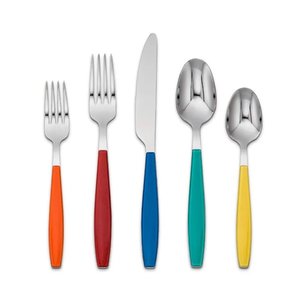Ensemble de couverts réutilisables pour hôtels, best-seller, en acier inoxydable, avec texture à petits pois, pour cuisine et table. - Product Image 2