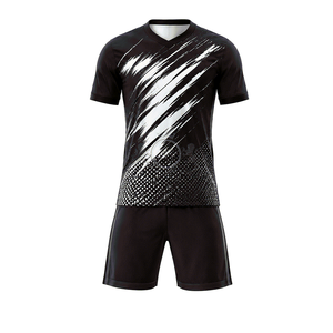 Conjunto de Camiseta de Fútbol Amarilla para Hombre, Cuello en V, Manga Corta, Estampado Degradado Sublimado, Malla Transpirable, Ropa Deportiva para Todas las Temporadas - Product Image 6
