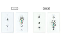 Placa de pared RJ11 de 2 tomas para teléfono y coaxial con revestimiento de zinc y níquel, colores blanco/almendra/marfil, procesamiento de audio/video