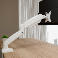 Soporte de Monitor AUKI con Resorte de Gas, para Monitores de 13 a 32 Pulgadas, Soporte de Escritorio para un Solo Monitor, VESA, Movimiento Completo, Capacidad de 8 kg, 360° °   Rotación